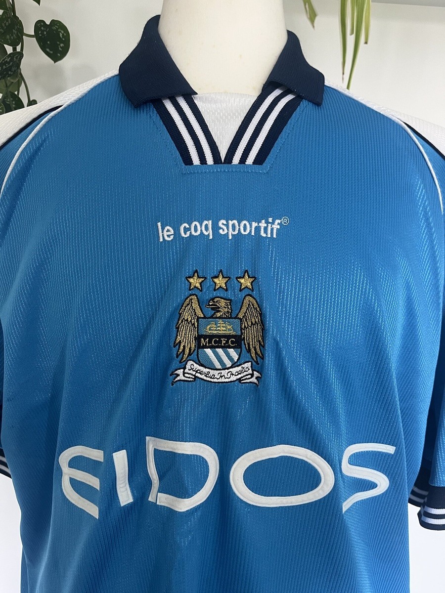 Manchester City 1999-2001 le coq sportif Home Football Shirt Size