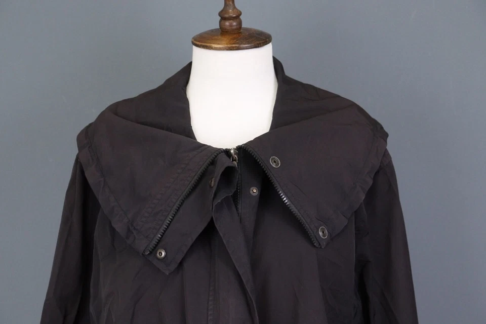 Oska Regular Black Lagenlook Oversized Single Breasted Overcoat Jacket Size 2 - Image 3 of 4