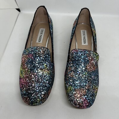 Steve Madden Sparkle Glitter Flat Dress Shoes Size 7M  display picture 2