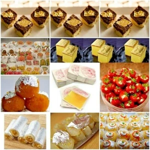 DECORATE 10 SILVER LEAF & 10 GOLD LEAF 24K FOOD GRADE EDIBLE CAKE FOR ART DIY.S - Picture 1 of 12