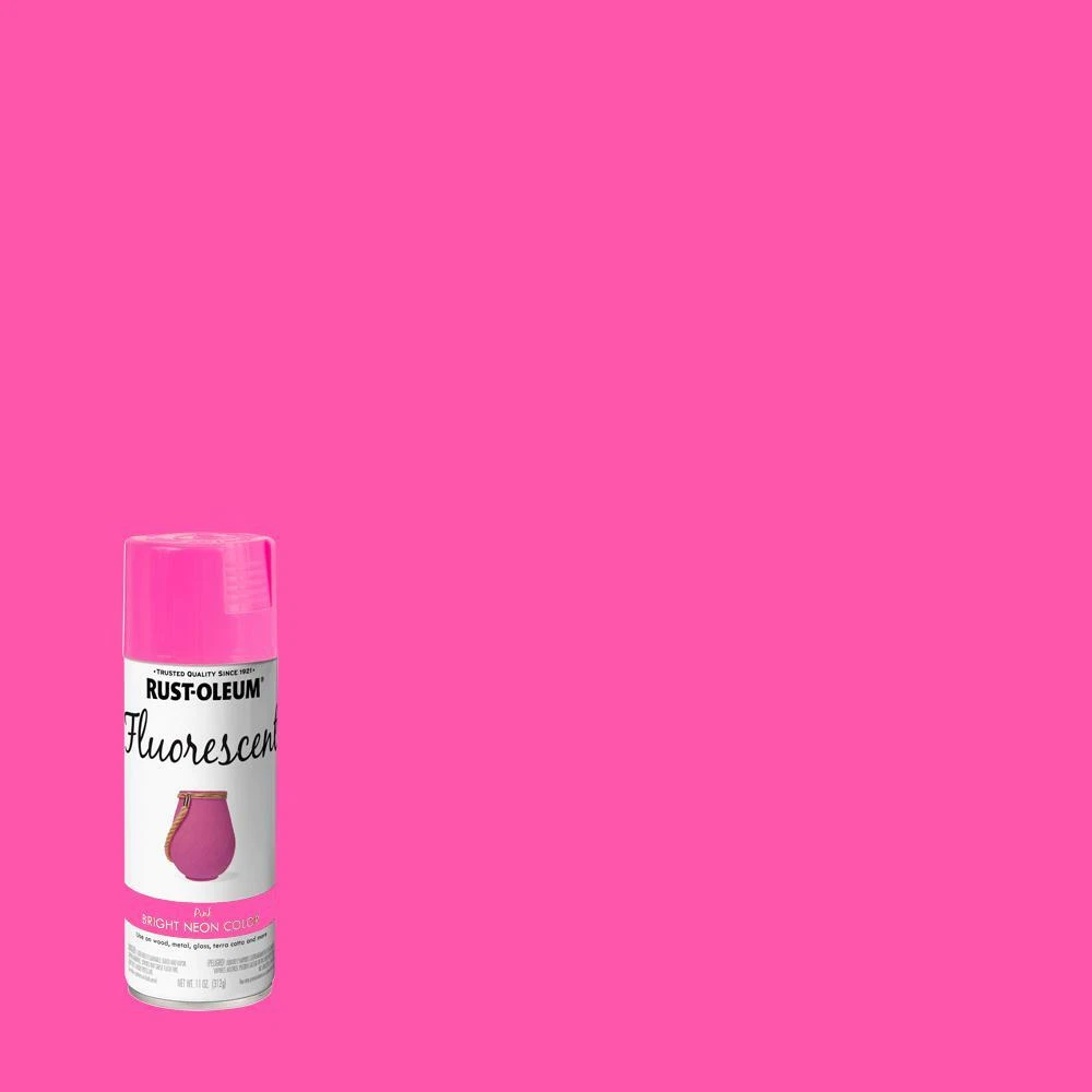 Fluorescent Pink, Rust-Oleum Specialty Flat Spray Paint- 11 oz