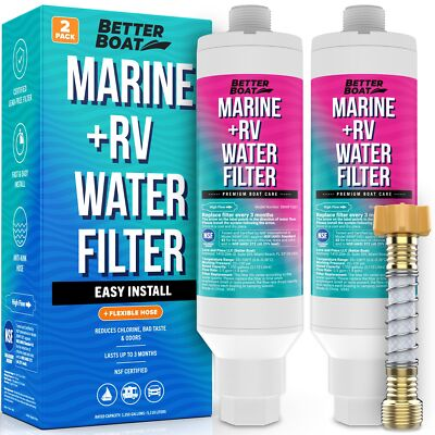 #ad #ad 2PK Marine Inline RV Water Filter for Hose Inline Water Filter for Garden Hose $23.99
