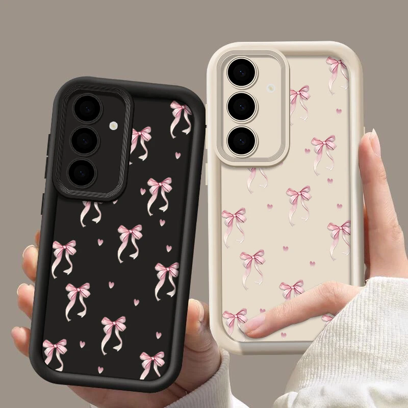 Cute Bow Soft Phone Case for Samsung A56 A16 A05s A15 A36 A55 S25 S24 S23