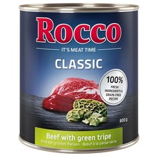 Rocco Classic Beef & Green Tripe Grain Free Balanced Adult Wet Dog Food 6 x 800g 4.58 per kilo