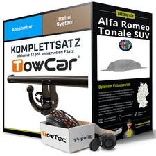 F&uuml;r ALFA ROMEO Tonale SUV 965 Anh&auml;ngerkupplung abnehmbar +eSatz 13pol uni. 22-