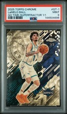 2025-26 Topps Chrome Lamelo Ball #GT-1 Go Time Superfractor 1/1 PSA 9