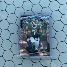 2025 Panini Prizm #218 Justin Fields Lazer Prizm New York Jets