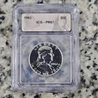 1962 Franklin Half Dollar ICG PR67 Proof Silver Coin Philadelphia Mint