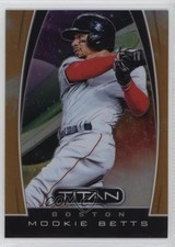 2019 Panini Chronicles Titan Neon Orange Prizm 7/17 Mookie Betts #14 13c1