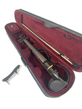 YAMAHA SV-110 violino elettrico silenzioso nero usato con custodia ad arco...