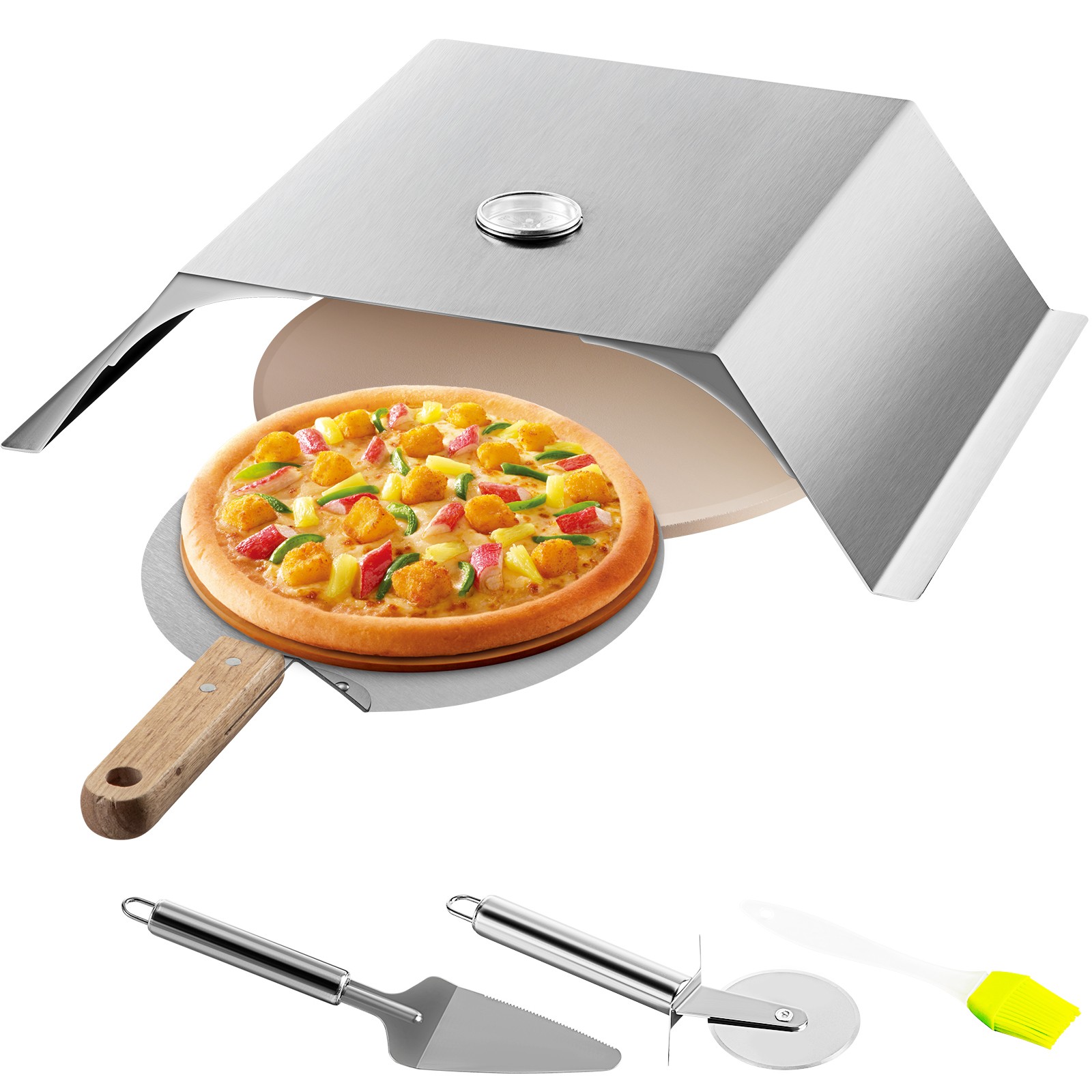 Four à pizza de jardin VEVOR en inox pour cuire au feu de bois