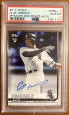 Eloy Jimenez 2019 Topps Series 1  Mystery Auto Rookie PSA 10 White Sox Jays