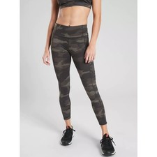 Athleta Women's Camo Contender 7/8 Tight Active Pull On Powerlift Size M Green