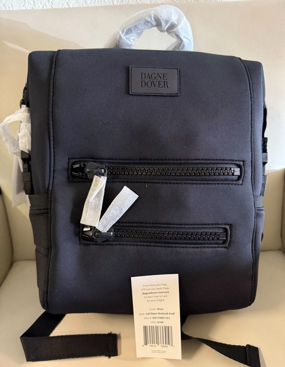 Dagne Dover SMALL Indi Neoprene Diaper Backpack Onyx Deep Black