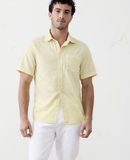 Banana Republic Men s Short Sleeve Button Down 100 Cotton Summer Shirt LG - NEW