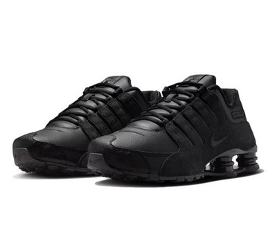 Nike Men's Shox NZ Triple Black Shoes 378341-001 New Running | eBay