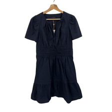 Quince Blue Basic Sleeved Dress S