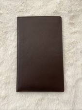 Vintage Fine Moroccan Dark Leather Passport Wallet, England, Mint Condition New