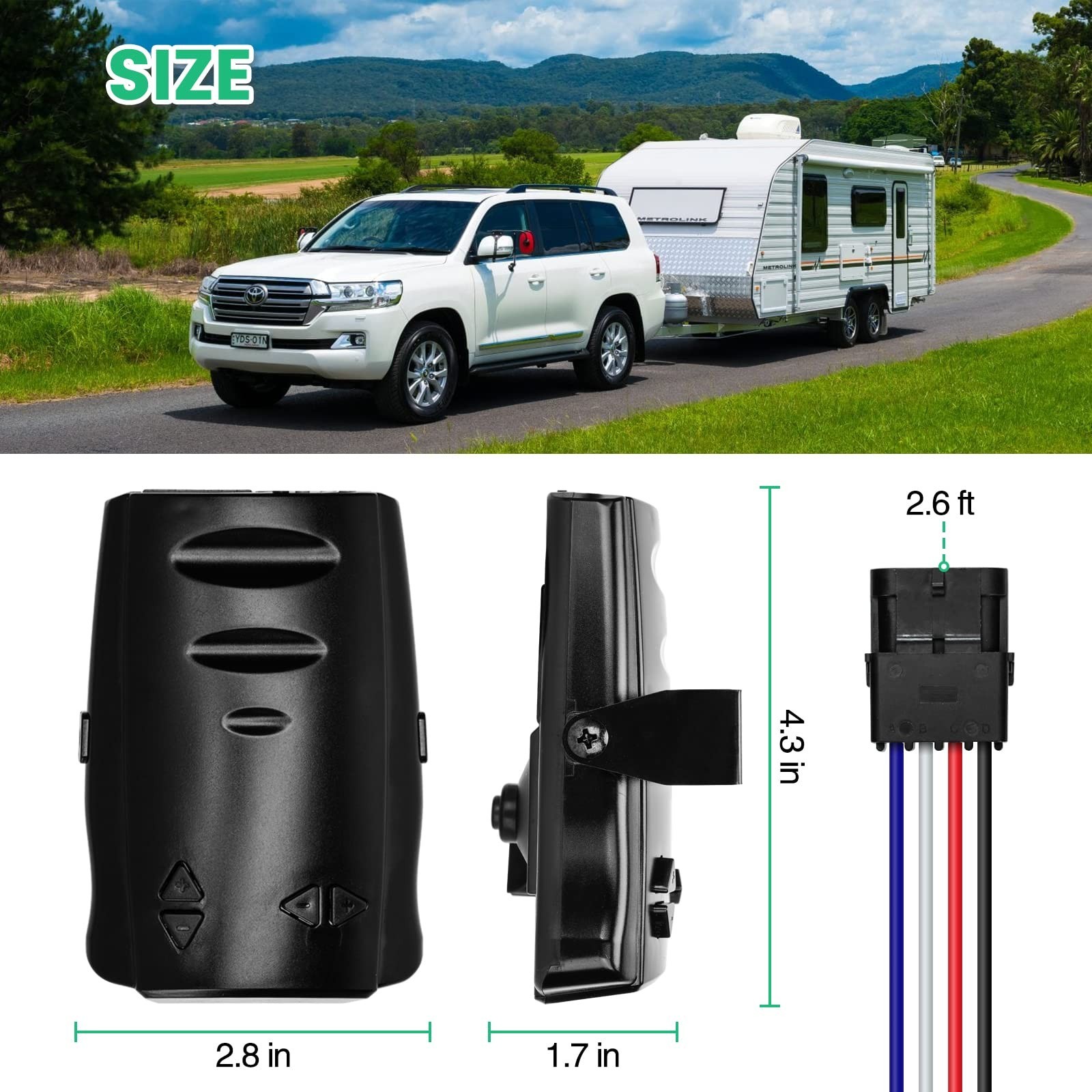 briidea Trailer Brake Controller, Time-Delay Brake Controller for 1-4 Axle Tr...