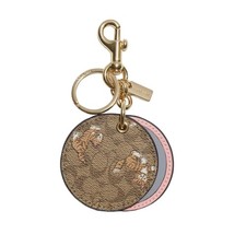 Coach Creatures Kitten Bag mirror Charm key chain brown New