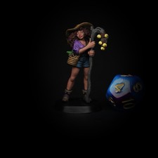 DND Female Druid Painted Miniature 8k D D RPG Mage