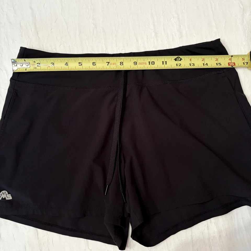 Pantalones Cortos EMS Tech Wick Para Mujer Medianos Negros Rendimiento Absorbente Senderismo Correr Foto 4 de 4