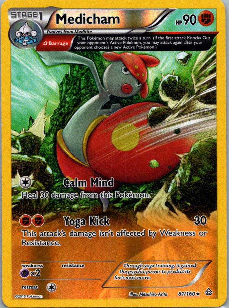 Pokemon TCG Medicham 81/160 Primal Clash Reverse LP