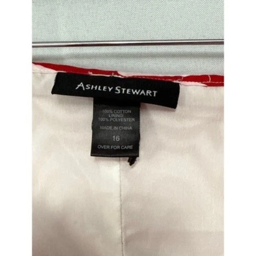 Ashley Stewart Red & White Sleeveless Dress Size 16 - 100% Cotton With Polyester - Image 3 of 3