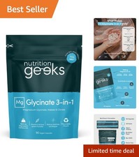 High Absorption Magnesium Glycinate 3-in-1 - 1800mg Supplements, 90 Caps 0.09 per thousand milligrams