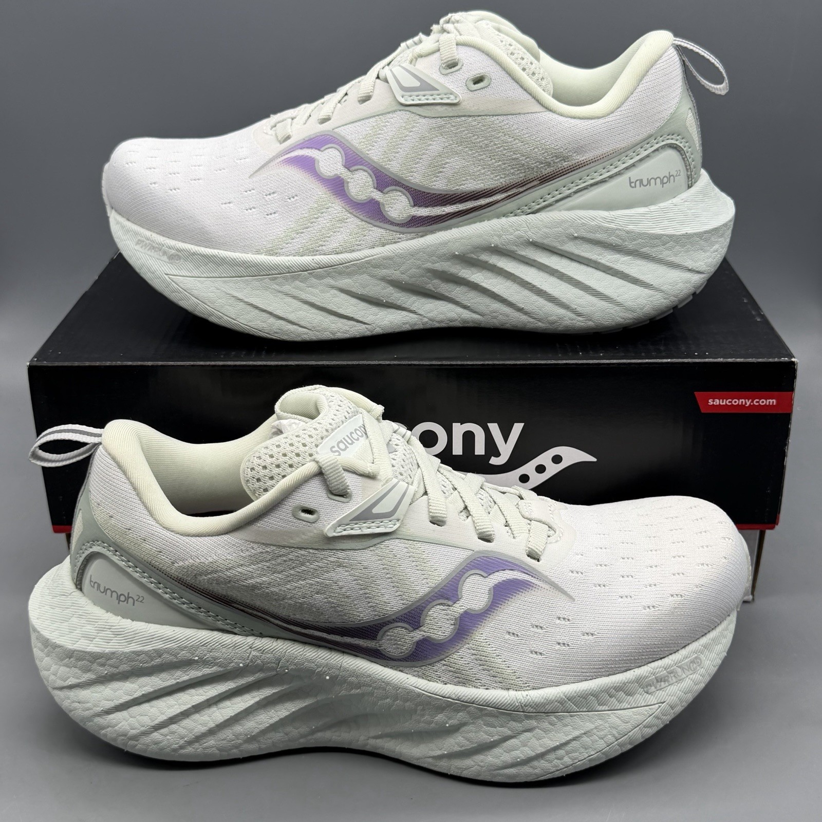 Saucony Triumph 22 Women’s 5.5 White Mint Running Shoes Training Sneakers NWB