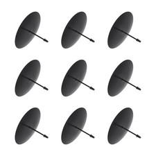 8 Pcs 8 cm Advent Candle Holder Christmas Candle Plate with Spike Black B8E5