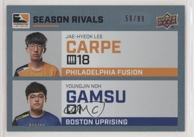 2017 Overwatch League Inaugural Set Electric Skin Variant 56/99 Carpe Gamsu r6v