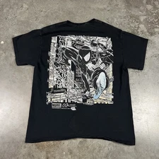 Huf Marvel T Shirt Mens Large Black Faded Streetwear Comic Preowned