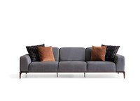 Sofa 4 Sitzer Farbe Grau Wohnzimmer Design Stil MöBel Moderne Neu