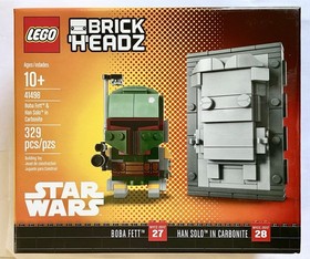 LEGO Star Wars BrickHeadz Boba Fett and Han Solo in Carbonite 41498 NYCC Excl.