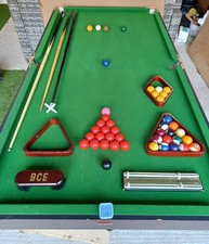 6FT Home Snooker Pool Table with Cues and Balls Set