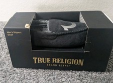 TRUE RELIGION Mens Slippers Black And Gray S 7 or 8