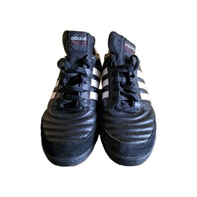Adidas Herren Mundial Team Leder Stiefel Schwarz Größe 10 Gebraucht Vintage
