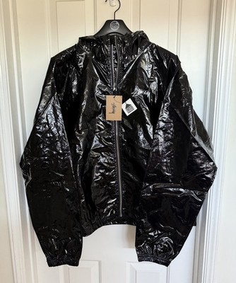 Stussy Beach Shell Coated Ripstop Black Jacket RARE - Size Large (NWT)  