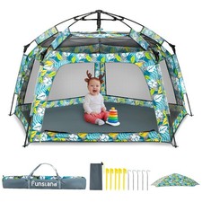 Baby Playpen Pop-up Tent - Outdoor  Indoor Play Tent for Beach with Canopy T...