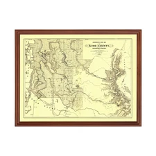 Old Map of King County, WA 1888 - Vintage Washington Art