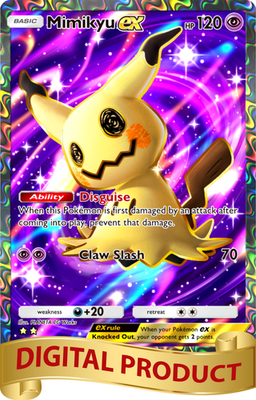 Pokemon Pocket TCG Card 2 Star Full Art Mimikyu EX Fantastical Parade  DIGITAL