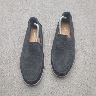 Cole Haan Boothbay Shoes Mens 10.5 M Black Nubuck Leather Moc Toe Slip On C24692