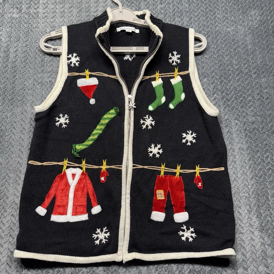 Mercer Street Studio Mujer’s S Navidad Suéter Chaleco Fiesta Profesor Foto 2 de 4