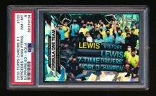 Mercedes Lewis Hamilton RC 2020 Topps Chrome Sapphire F1 #100 Aqua #85/99 PSA 8
