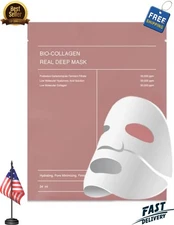 Bio-Collagen Real Deep Mask 34g×4 Pack – Hydrating & Firming Face Treatment