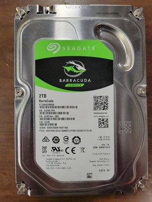 Seagate BarraCuda 2TB, SATA III 3.5'' Internal Hard Drive ST2000DM006-TESTED