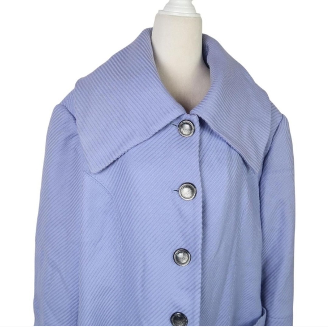 Bianca Nygard Periwinkle Button Collared Long Woo… - image 2