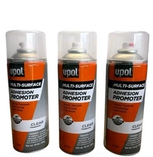 LOT OF 3, UPOL UP2096 Premium Spray Multi-Surface Adhesion Promoter~CLEAR 10oz