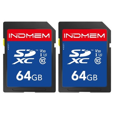 64GB SD Card 2Pack, High Speed up to 90M/S, C10/U3/V30, SDXC UHS-I Memory Car...
